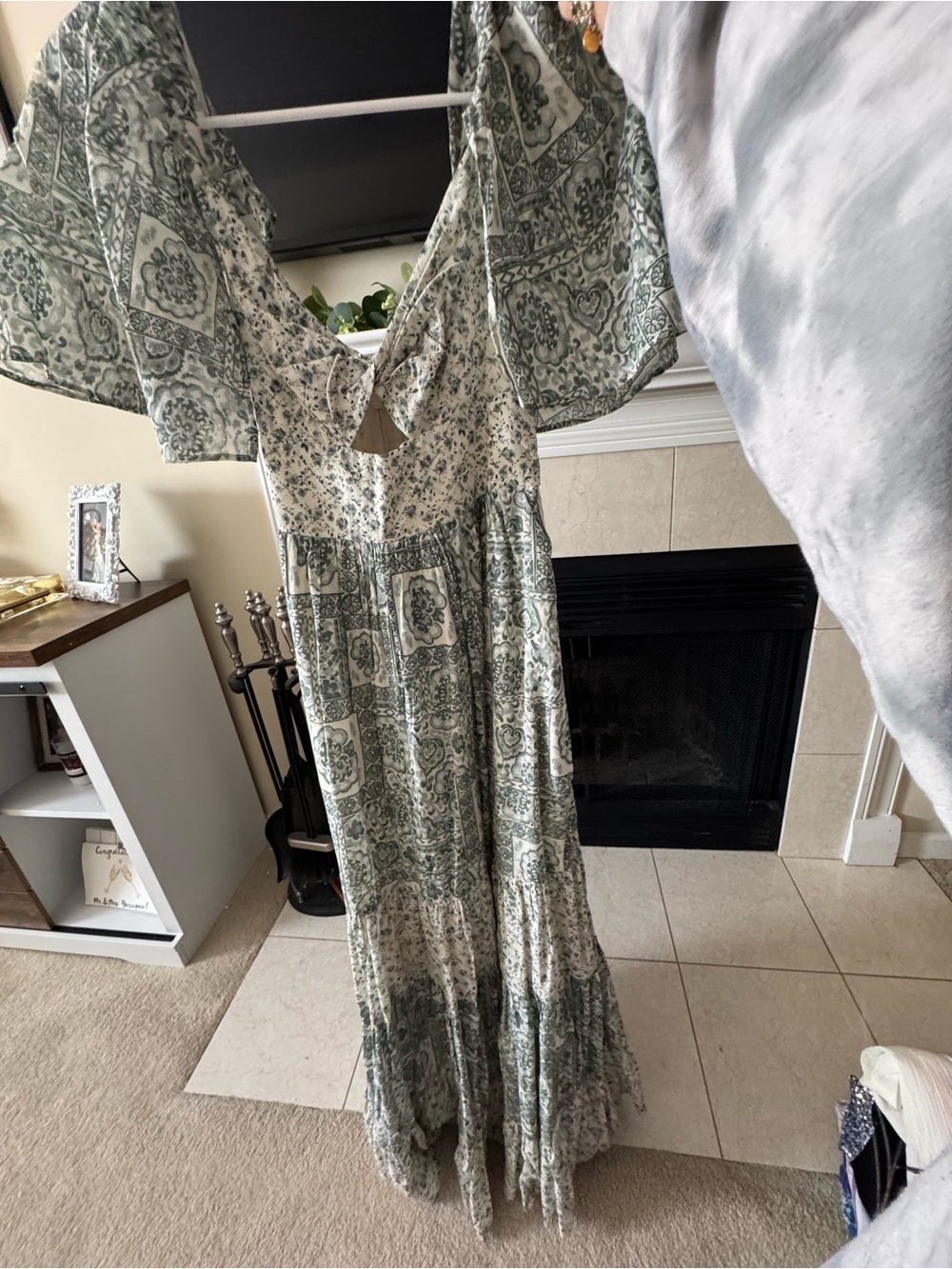 Green Floral Maxi Dress